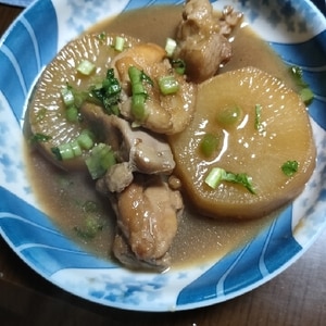 冷凍大根と鶏ももの煮物